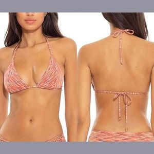 NWT Becca [ Medium ] Sundance‎ Metallic Sliding Triangle Bikini Top